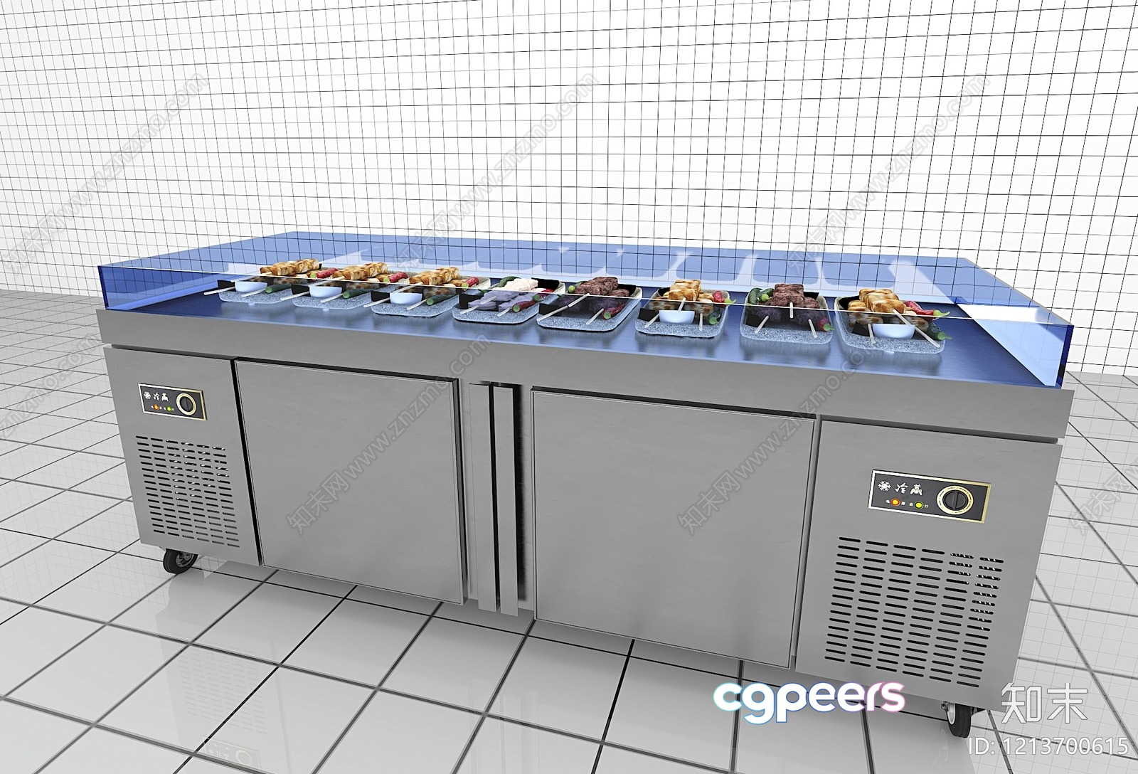 A Stainless Steel Kitchen Appliance 3D Model - 9546 - VRAY Render