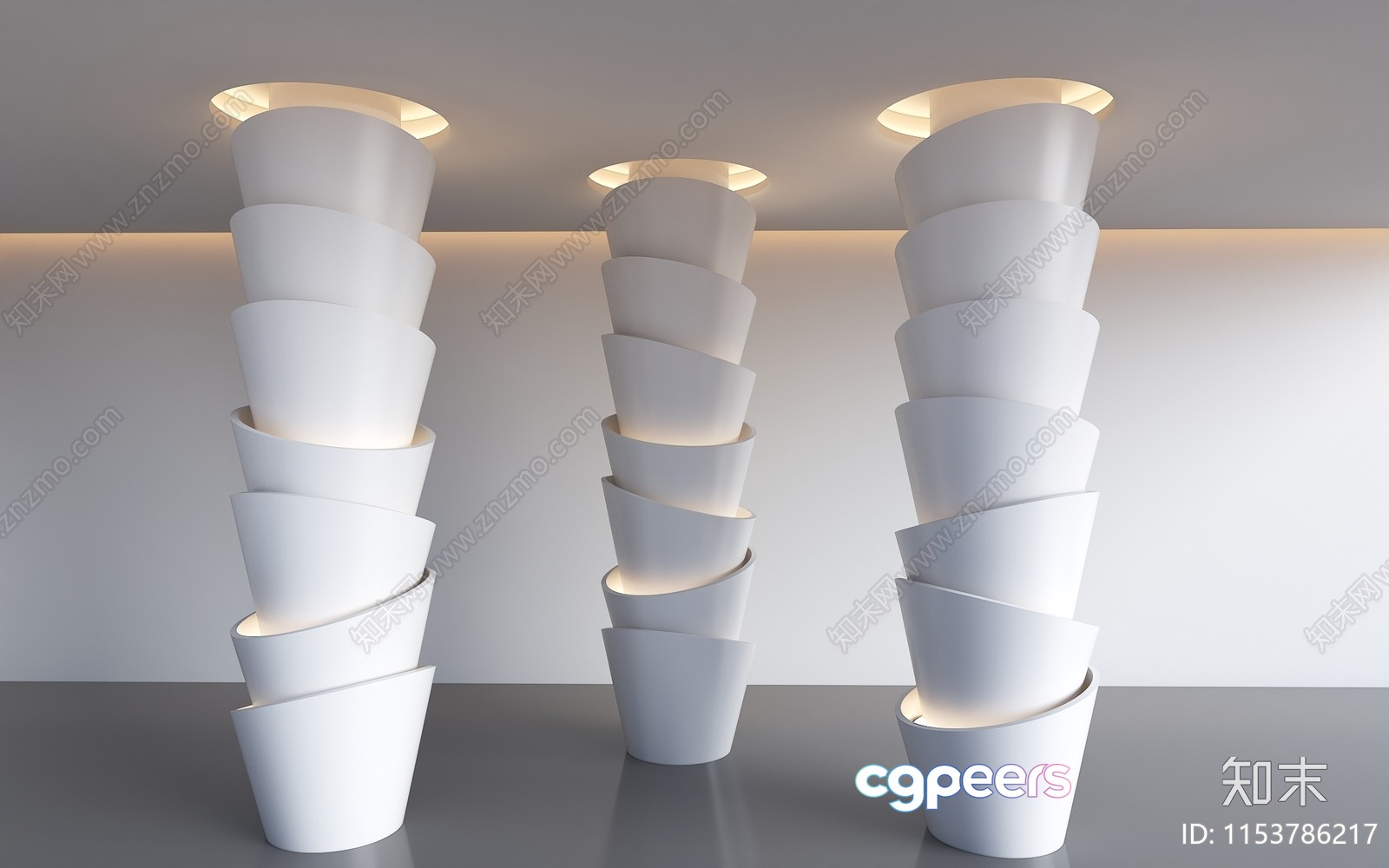 Modern White Planters 3D Model - 16291 - VRAY Render Modern White Planters 3D Model - 16291 - VRAY Render