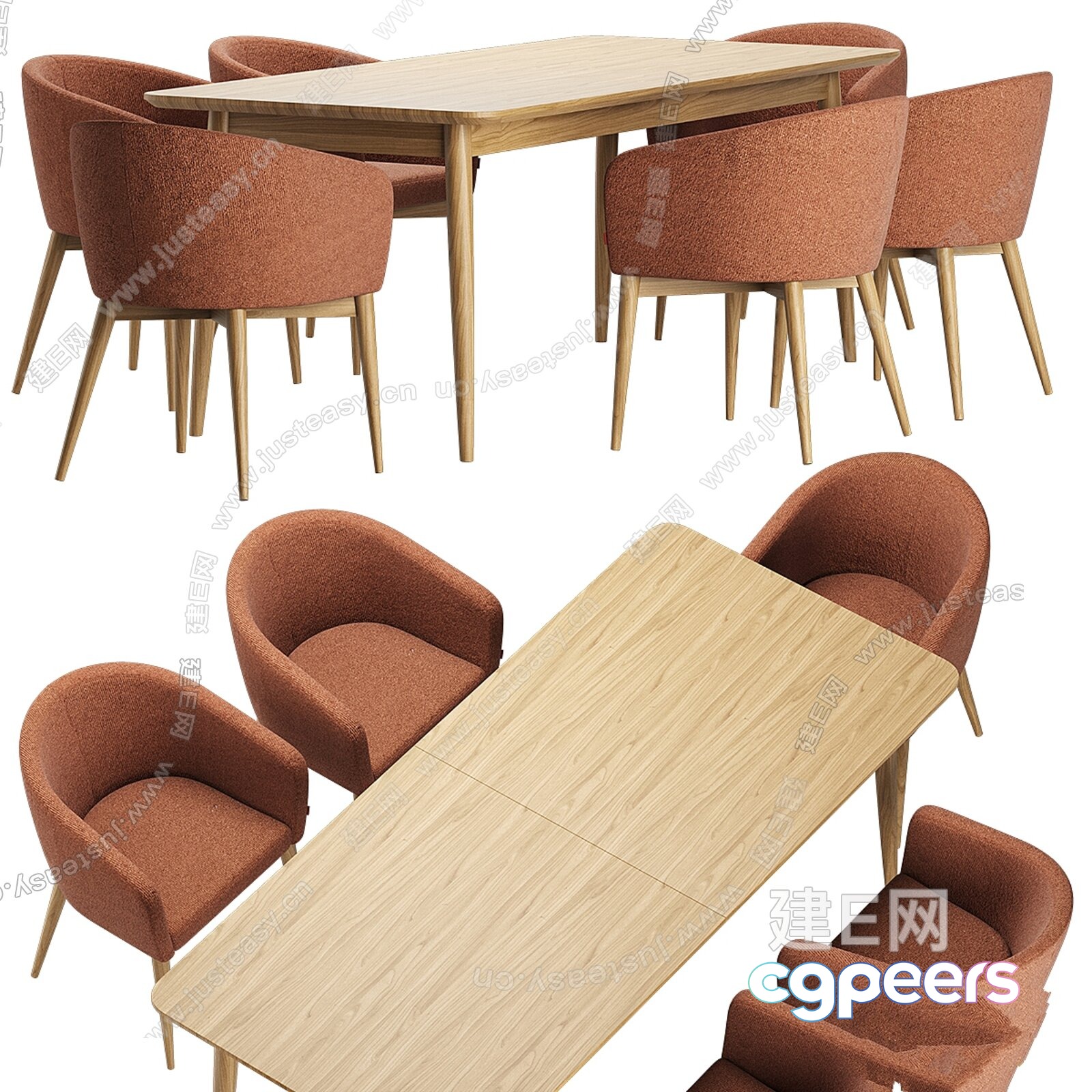 Brown Dining Room Chairs 3D Model - 11381 - VRAY Render Brown Dining Room Chairs 3D Model - 11381 - VRAY Render