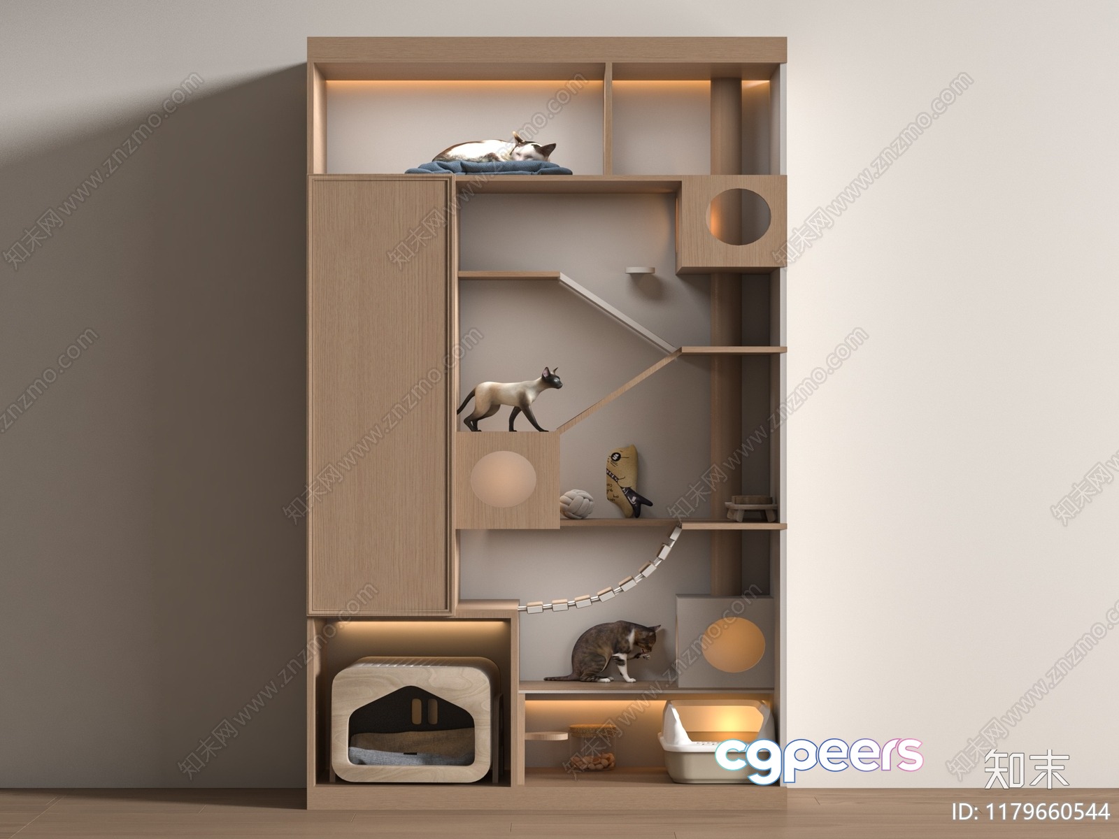 Modern Cat House 3D Model - 2315 - VRAY Render Modern Cat House 3D Model - 2315 - VRAY Render