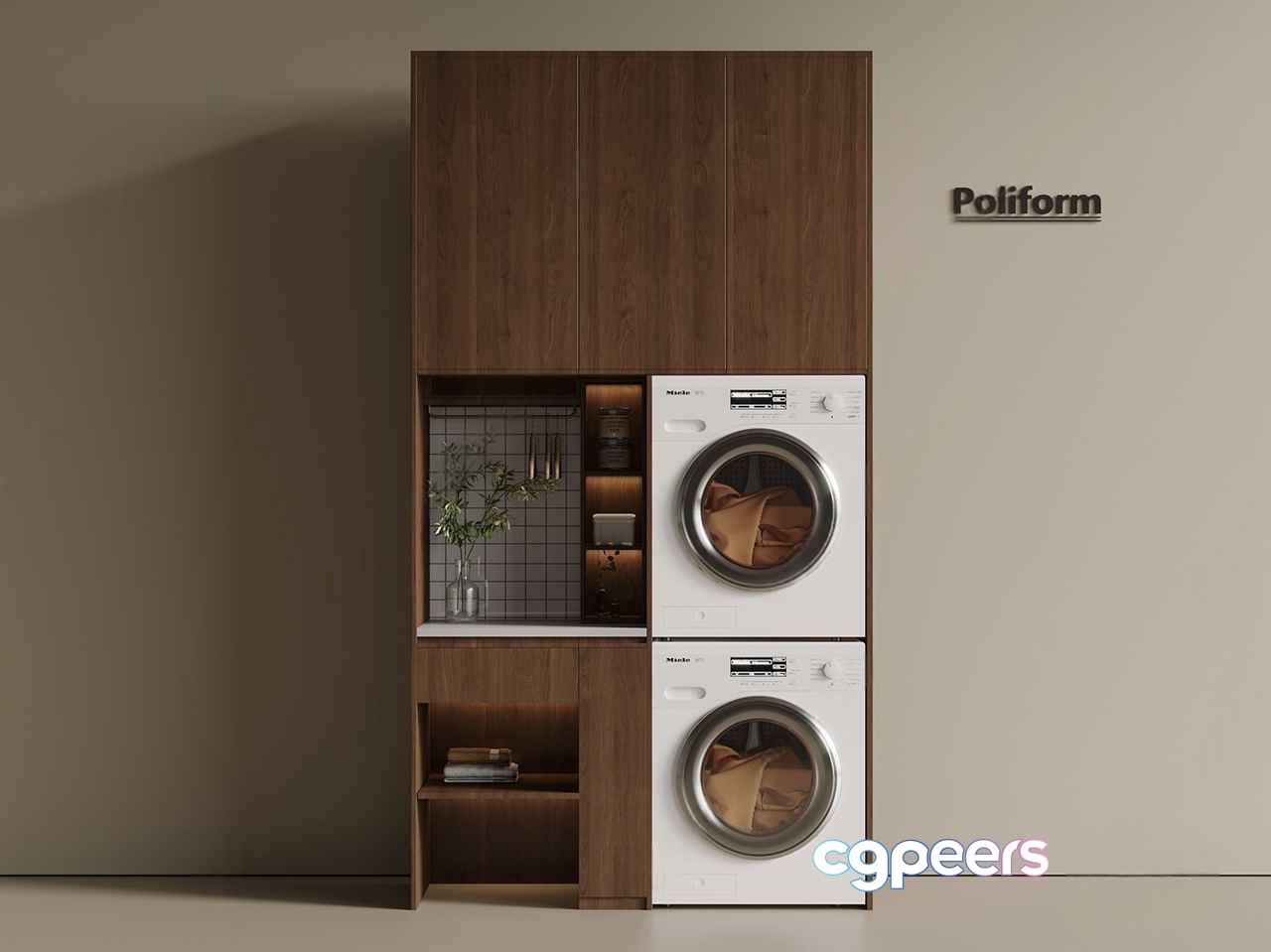 Modern Laundry Setup 3D Model - 15224 - VRAY Render