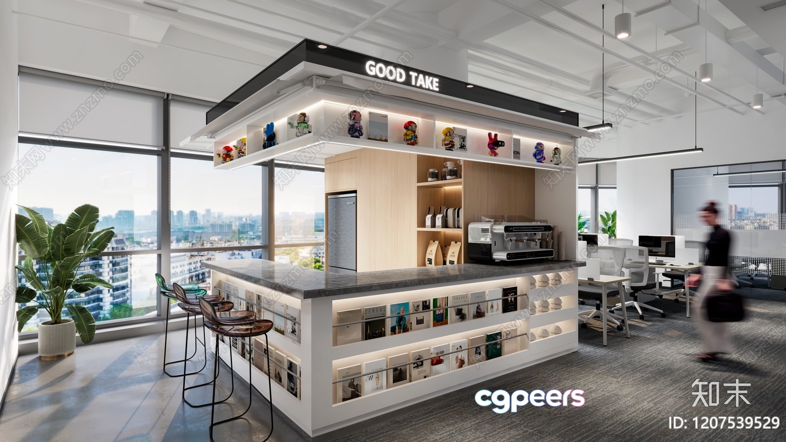 A Modern Coffee Bar 3D Model - 10736 - VRAY Render