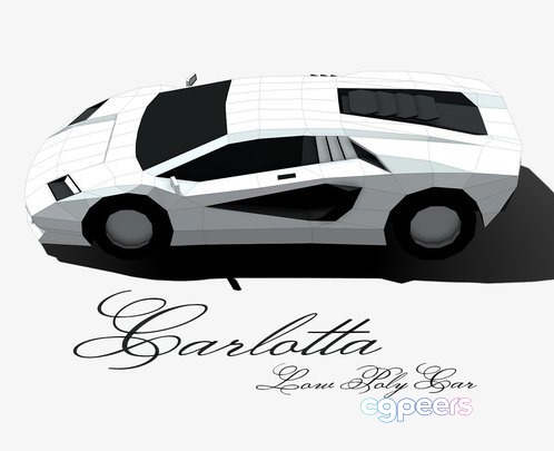 3D Game Assets - Low Poly Car Carlotta 3D Game Assets - Low Poly Car Carlotta