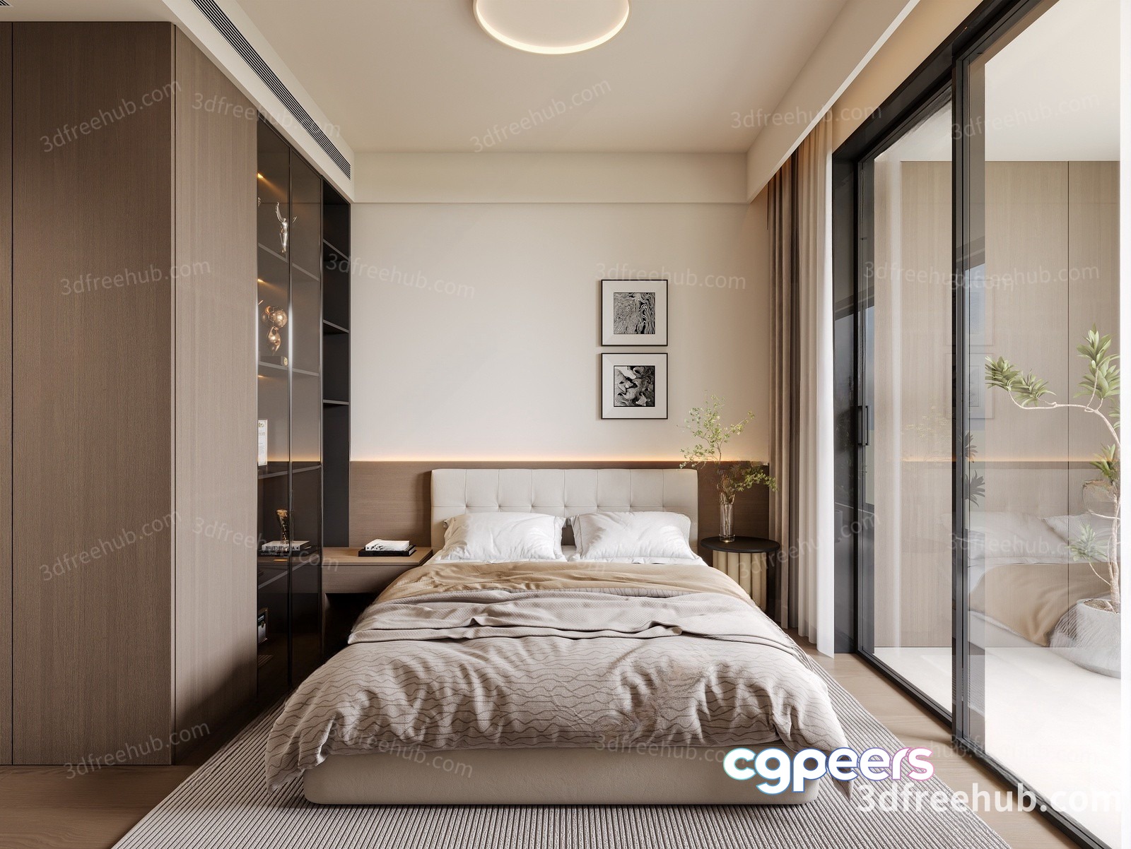 Cozy Bedroom 3D Model - 22433 - VRAY Render