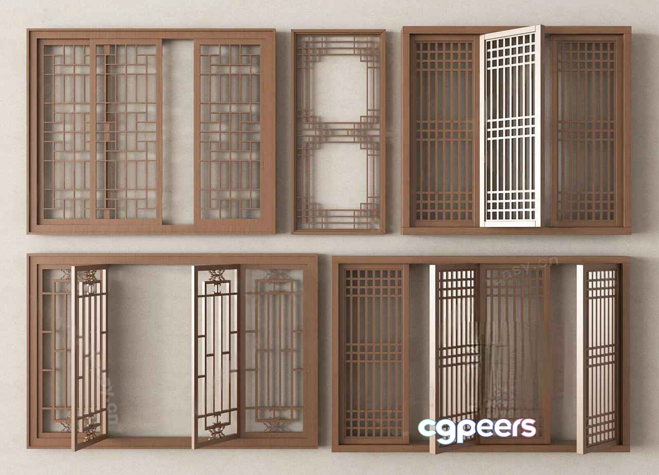 Traditional Window Screens 3D Model - 4835 - VRAY Render Traditional Window Screens 3D Model - 4835 - VRAY Render