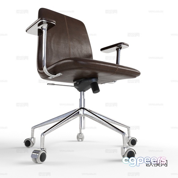 Brown Office Chair 3D Model - 357 - VRAY Render Brown Office Chair 3D Model - 357 - VRAY Render