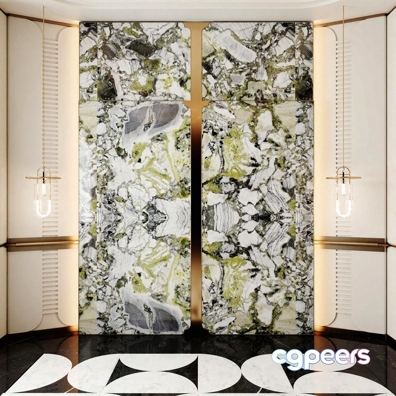 Modern Marble Wall 3D Model - 6305 - VRAY Render