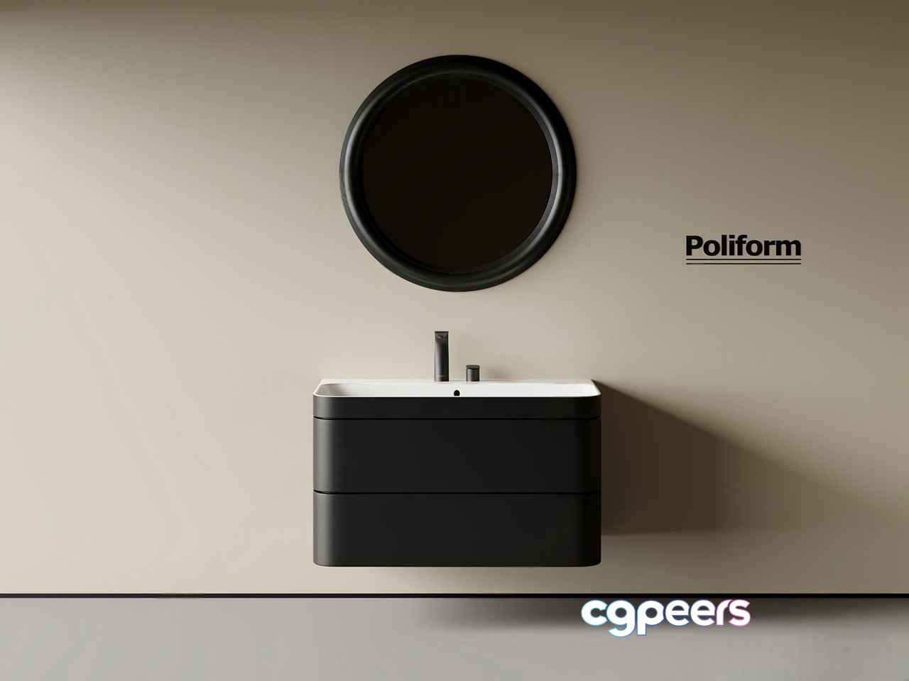 Modern Bathroom Vanity 3D Model - 9082 - VRAY Render Modern Bathroom Vanity 3D Model - 9082 - VRAY Render