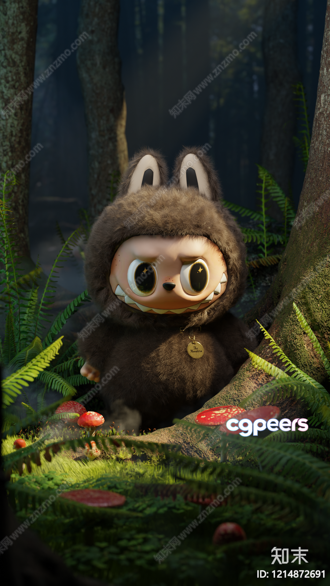 A Cartoon Creature In A Forest 3D Model - 15543 - VRAY Render A Cartoon Creature In A Forest 3D Model - 15543 - VRAY Render