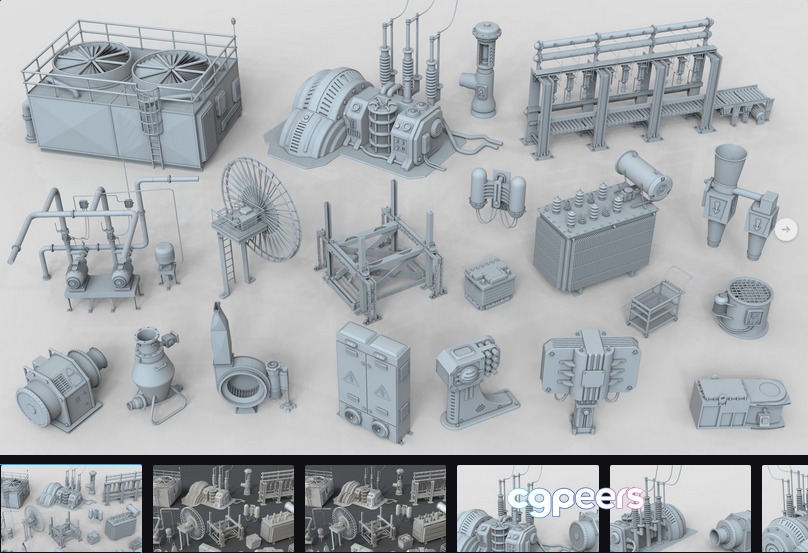 3D Game Assets - Factory Units 6 - 20 pieces 3D Game Assets - Factory Units 6 - 20 pieces