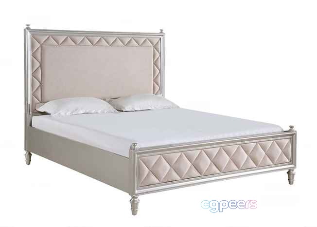 White Upholstered Bed 3D Model - 3127 - VRAY Render