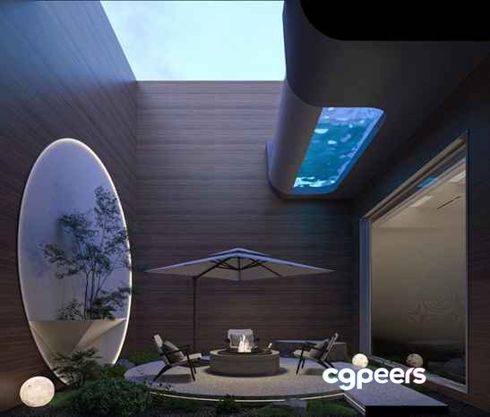 Modern Minimalist Room 3D Model - 9163 - VRAY Render