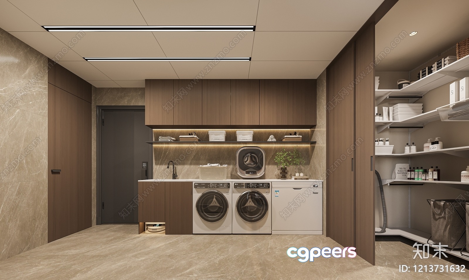 Modern Laundry Room 3D Model - 12335 - VRAY Render