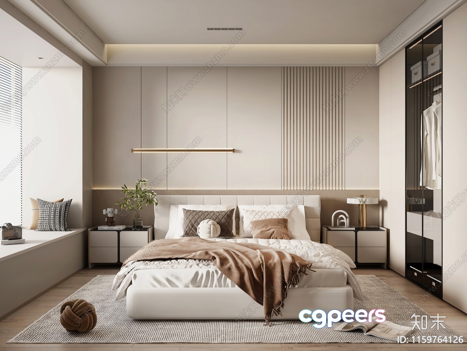Cozy Bedroom 3D Model - 9827 - VRAY Render