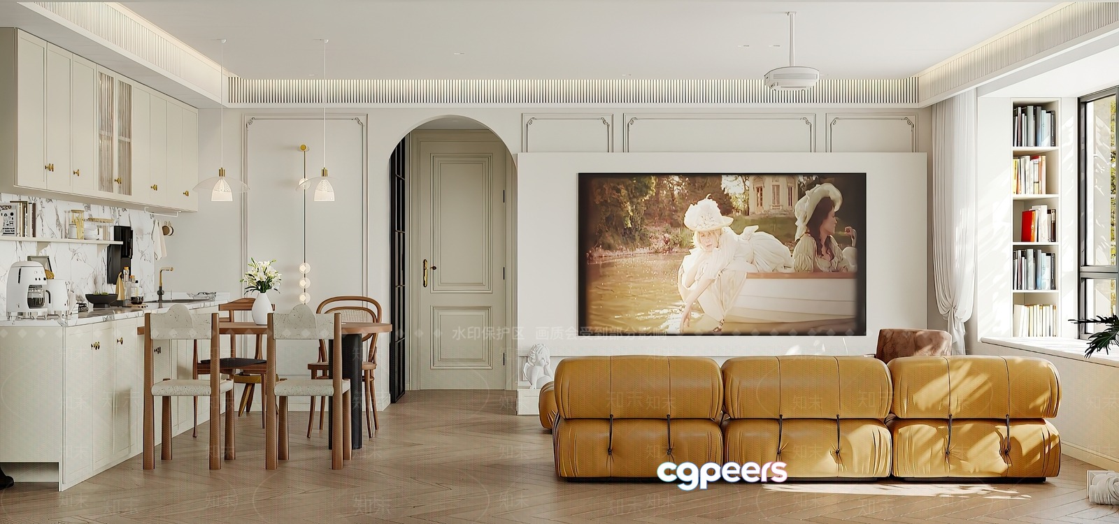 Modern Living Room 3D Model - 10395 - VRAY Render Modern Living Room 3D Model - 10395 - VRAY Render