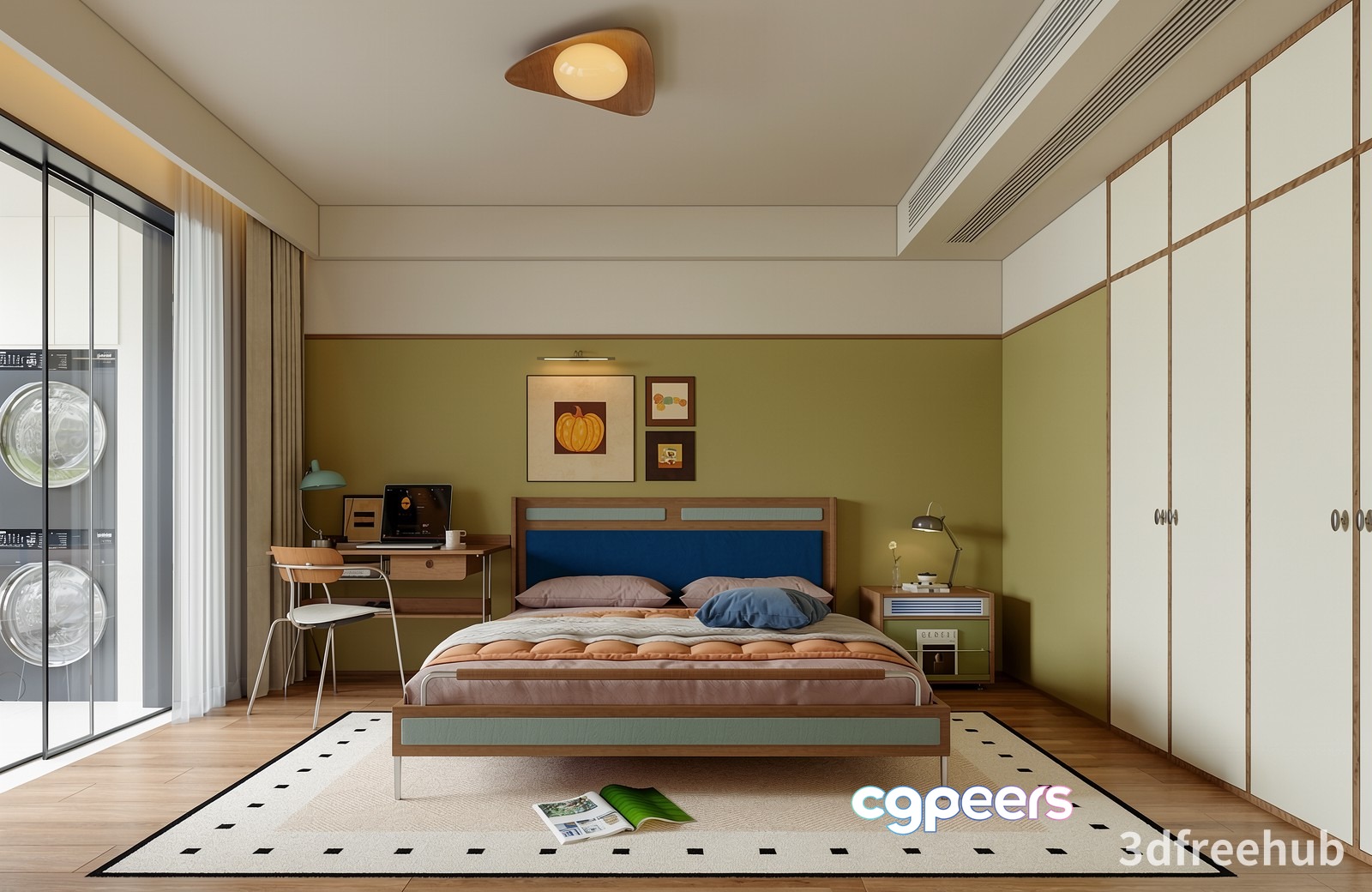 Modern Bedroom Design 3D Model - 19927 - VRAY Render Modern Bedroom Design 3D Model - 19927 - VRAY Render