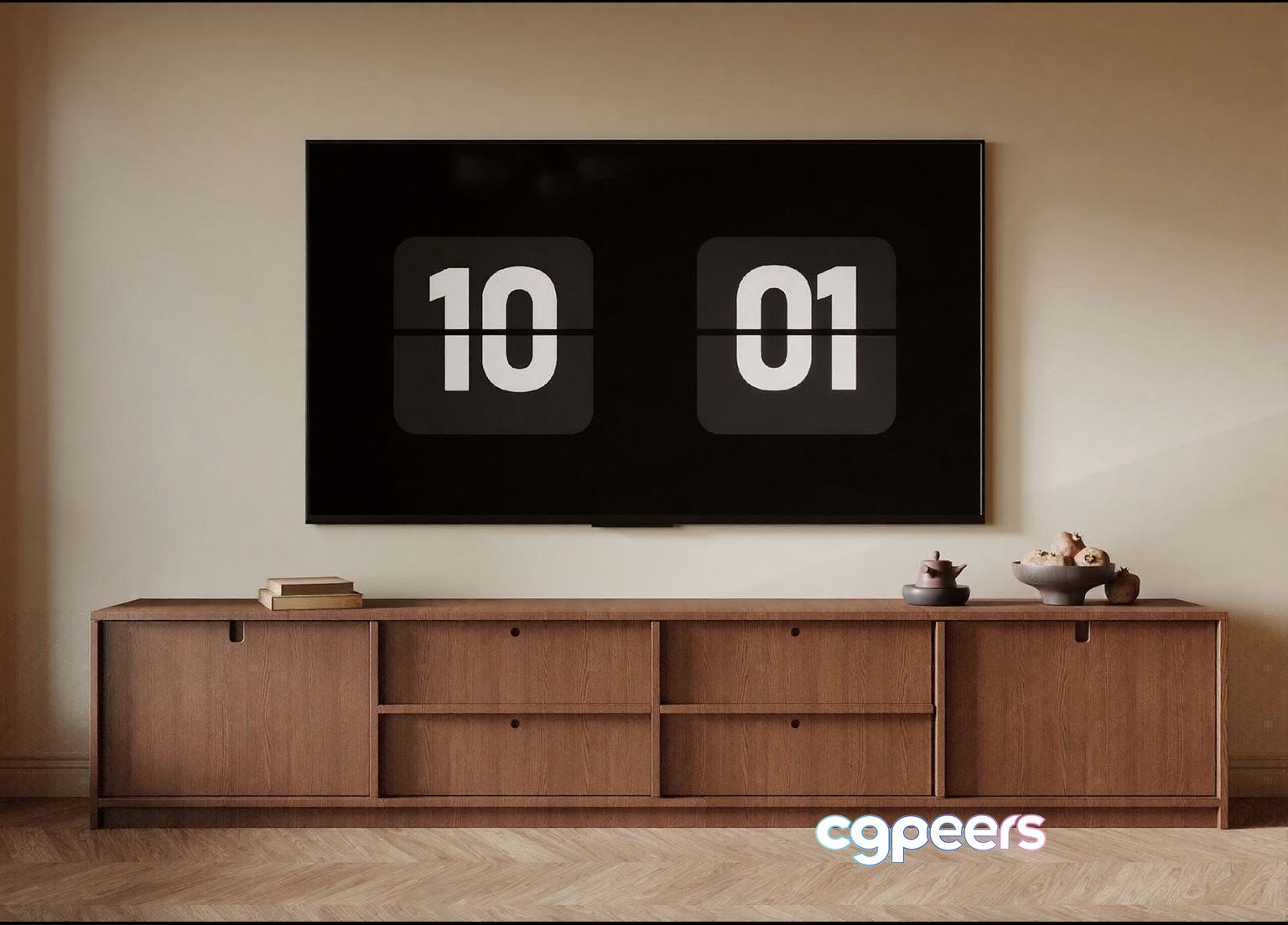 Modern Tv Stand 3D Model - 16494 - VRAY Render
