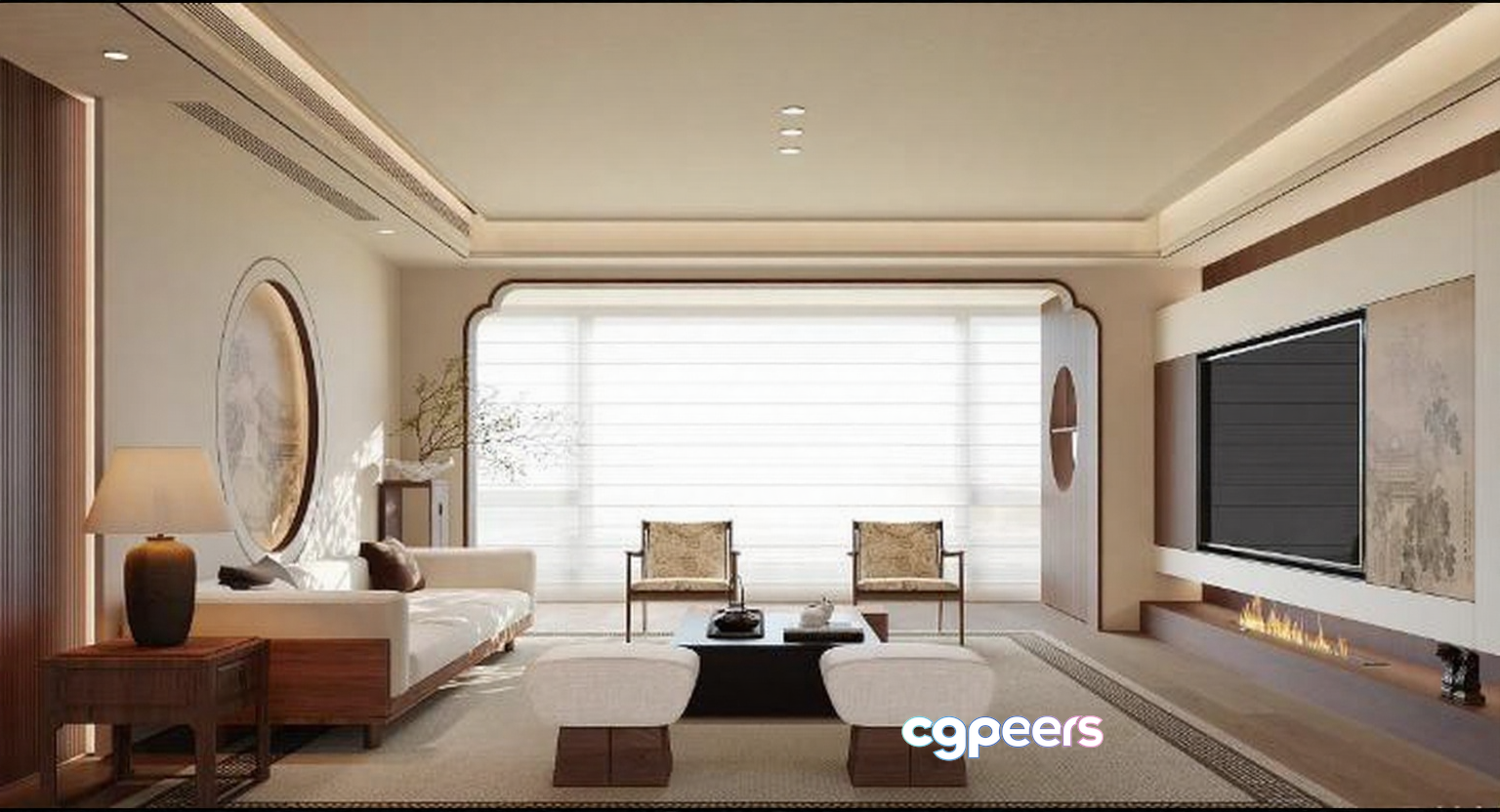 Modern Living Room 3D Model - 5033 - CORONA Render Modern Living Room 3D Model - 5033 - CORONA Render