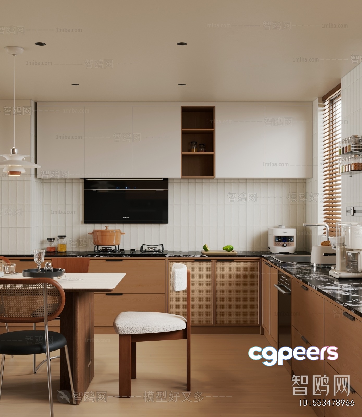 Modern Kitchen 3D Model - 16152 - CORONA Render Modern Kitchen 3D Model - 16152 - CORONA Render