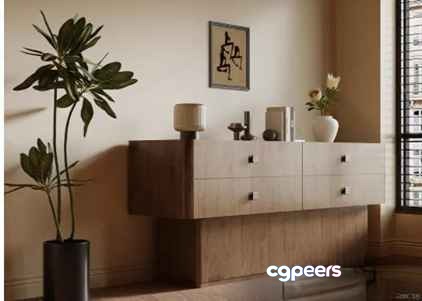 Modern Living Room 3D Model - 4483 - VRAY Render