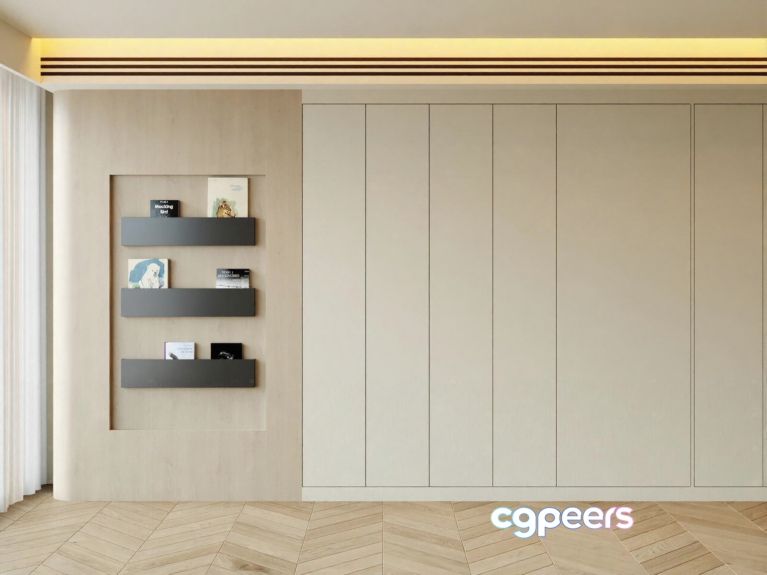 Modern Minimalist Wall 3D Model - 8014 - CORONA Render