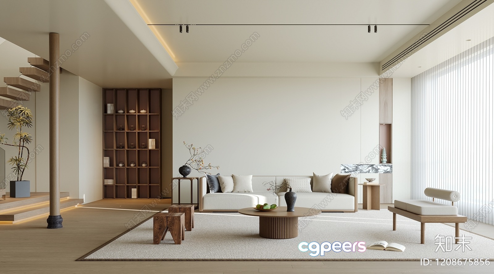Modern Minimalist Living Room 3D Model - 462 - VRAY Render Modern Minimalist Living Room 3D Model - 462 - VRAY Render