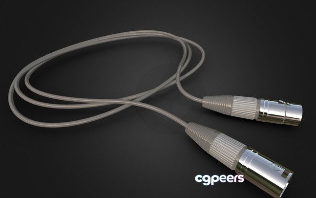 3D Game Assets - XLR Cable 3D Model 3D Game Assets - XLR Cable 3D Model