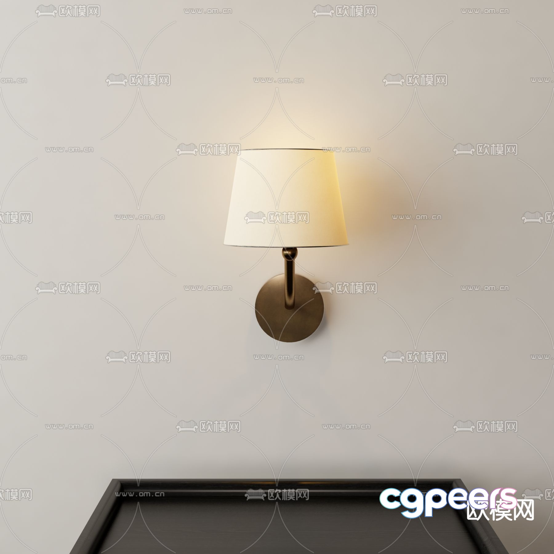 Gold Light Fixture 3D Model - 11800 - VRAY Render