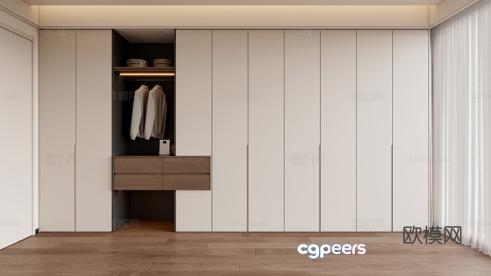 Modern Walk-In Closet 3D Model - 4257 - VRAY Render Modern Walk-In Closet 3D Model - 4257 - VRAY Render