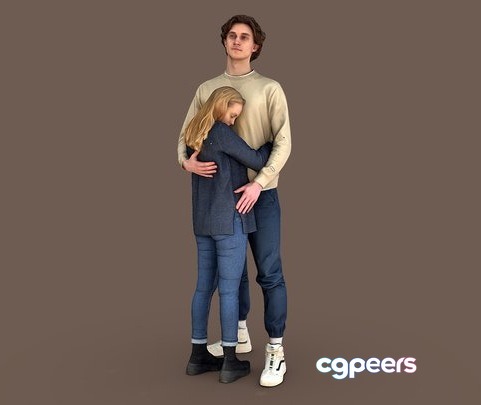 3D Game Assets - Couple In Love 3D Game Assets - Couple In Love