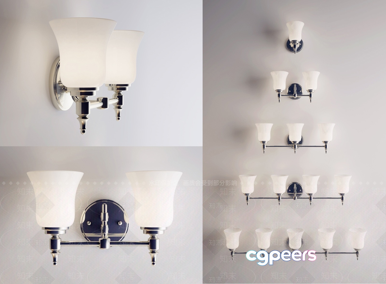 Modern Light Fixtures 3D Model - 6862 - VRAY Render