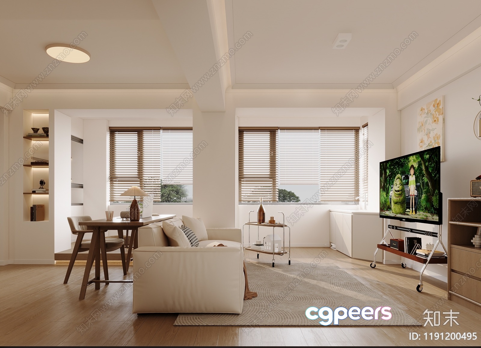 Modern Living Room 3D Model - 13818 - CORONA Render Modern Living Room 3D Model - 13818 - CORONA Render