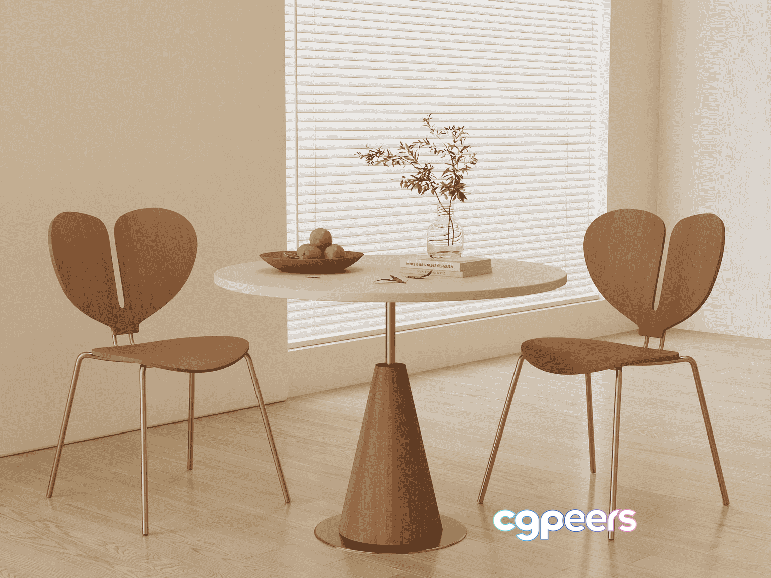 Modern Minimalist Dining Room 3D Model - 14639 - VRAY Render Modern Minimalist Dining Room 3D Model - 14639 - VRAY Render