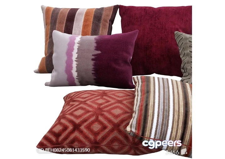Cozy Throw Pillows 3D Model - 540 - VRAY Render Cozy Throw Pillows 3D Model - 540 - VRAY Render