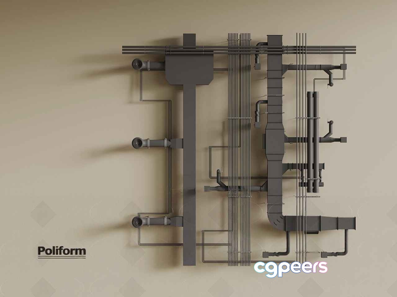 A Technical Drawing Of A Poliform Product Likely A Piece Of Furniture 3D Model - 22759 - VRAY Render A Technical Drawing Of A Poliform Product Likely A Piece Of Furniture 3D Model - 22759 - VRAY Render