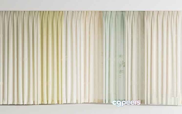 White Curtains 3D Model - 11424 - VRAY Render White Curtains 3D Model - 11424 - VRAY Render
