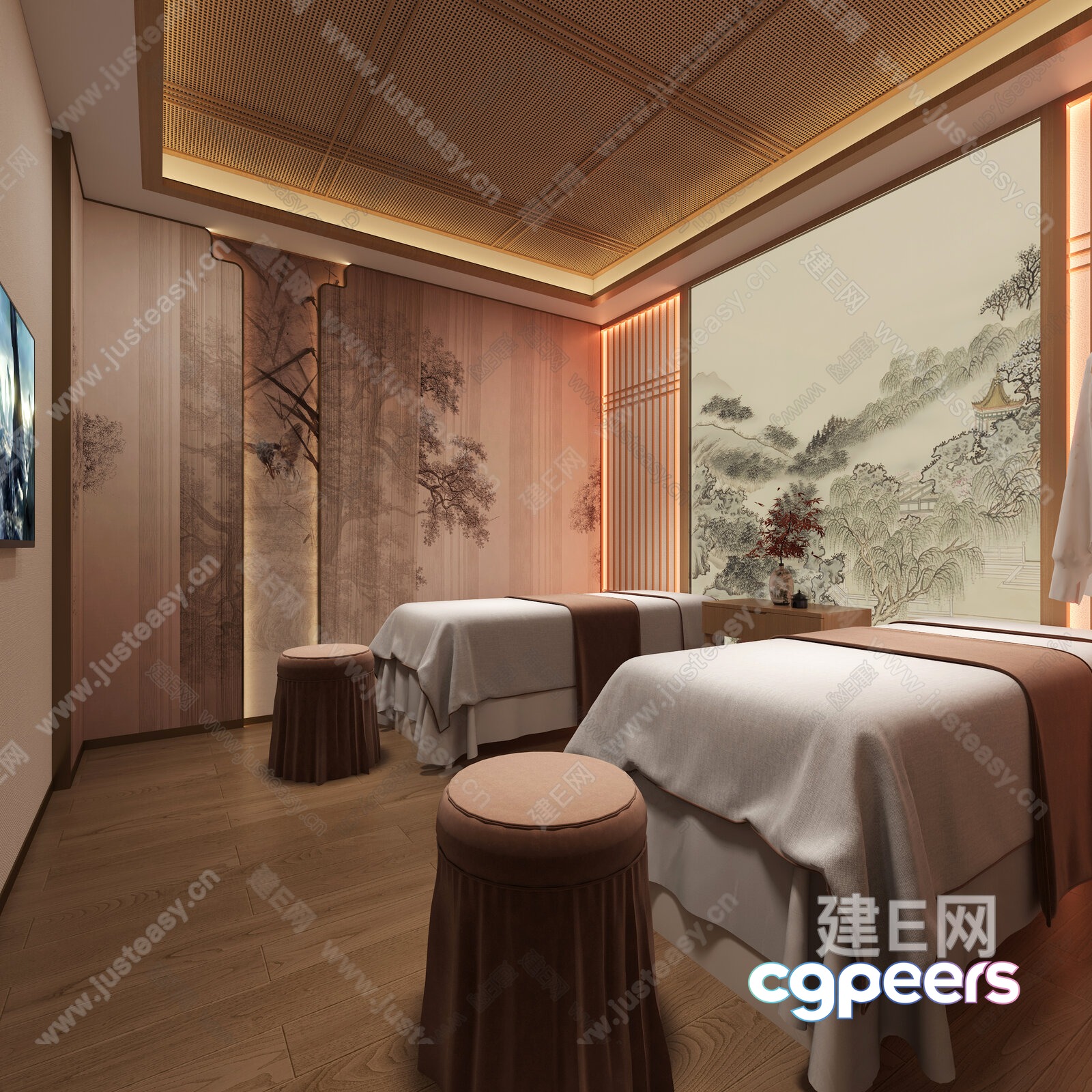A Serene Spa Room 3D Model - 4629 - VRAY Render A Serene Spa Room 3D Model - 4629 - VRAY Render