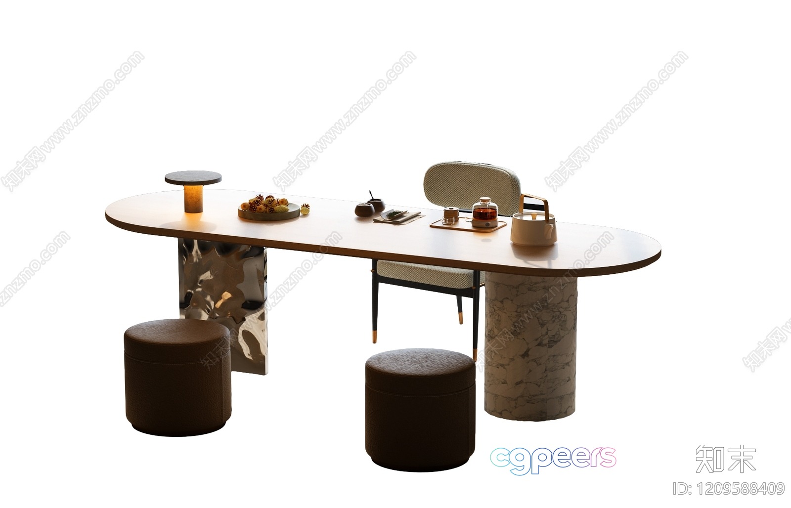 Modern Table And Chairs 3D Model - 13107 - VRAY Render