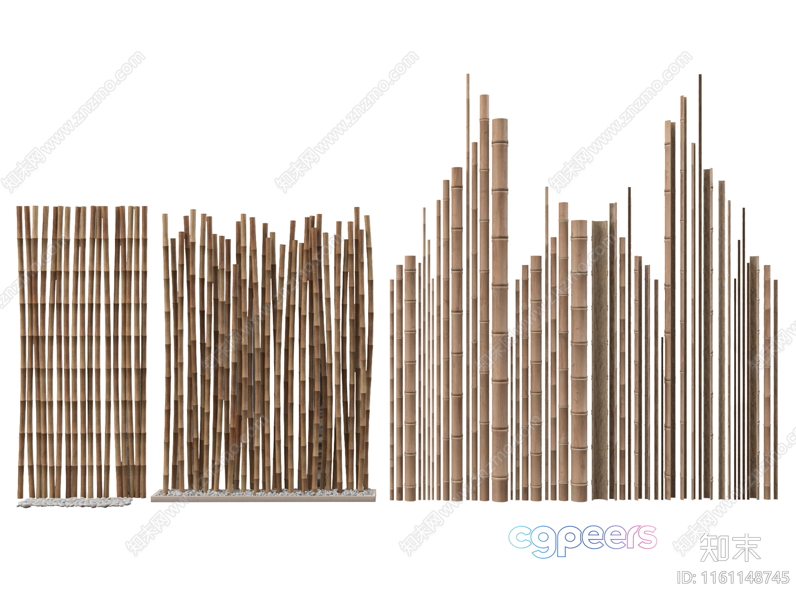 Abstract Bamboo Art Pieces 3D Model - 4659 - VRAY Render Abstract Bamboo Art Pieces 3D Model - 4659 - VRAY Render