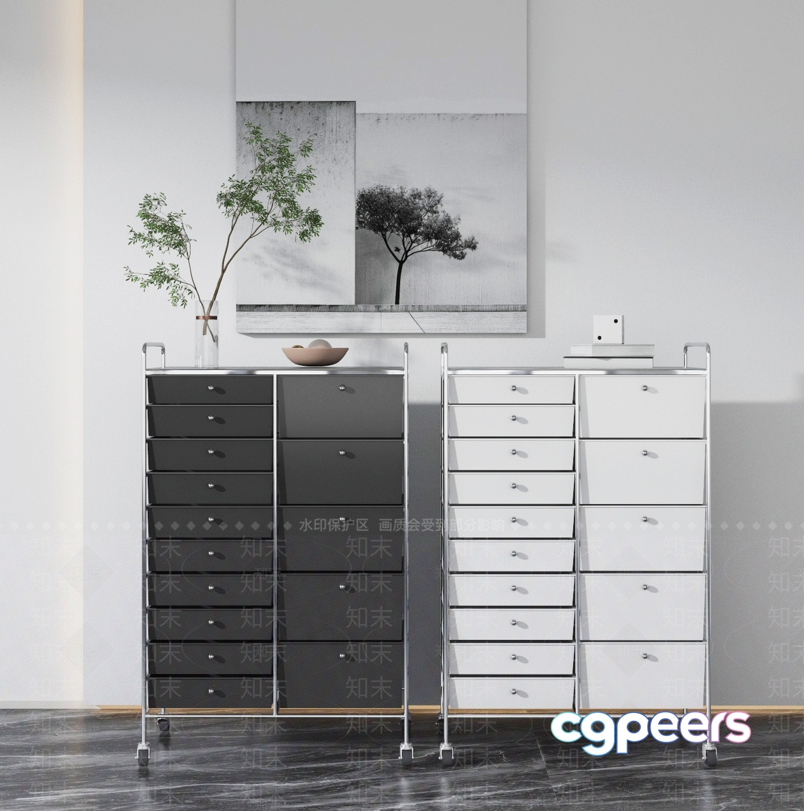 Modern Storage Furniture 3D Model - 2916 - VRAY Render