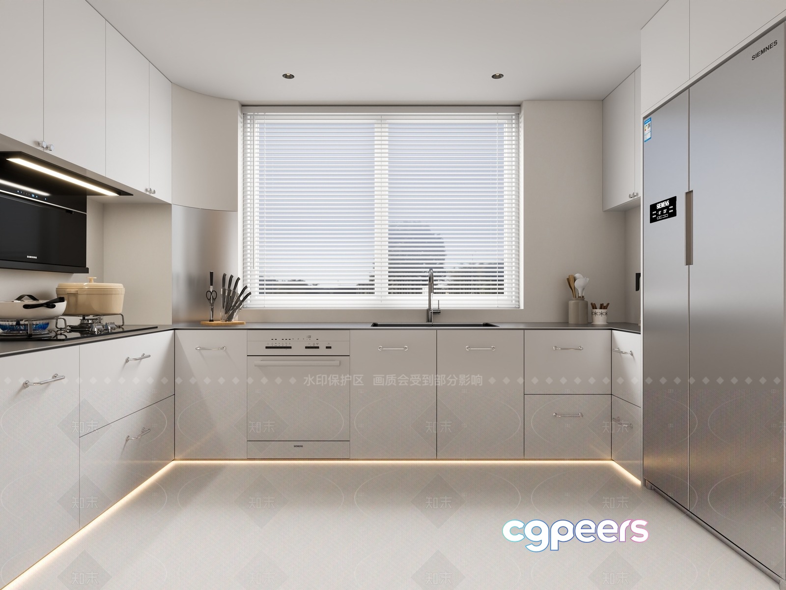 Modern Kitchen 3D Model - 13092 - VRAY Render Modern Kitchen 3D Model - 13092 - VRAY Render