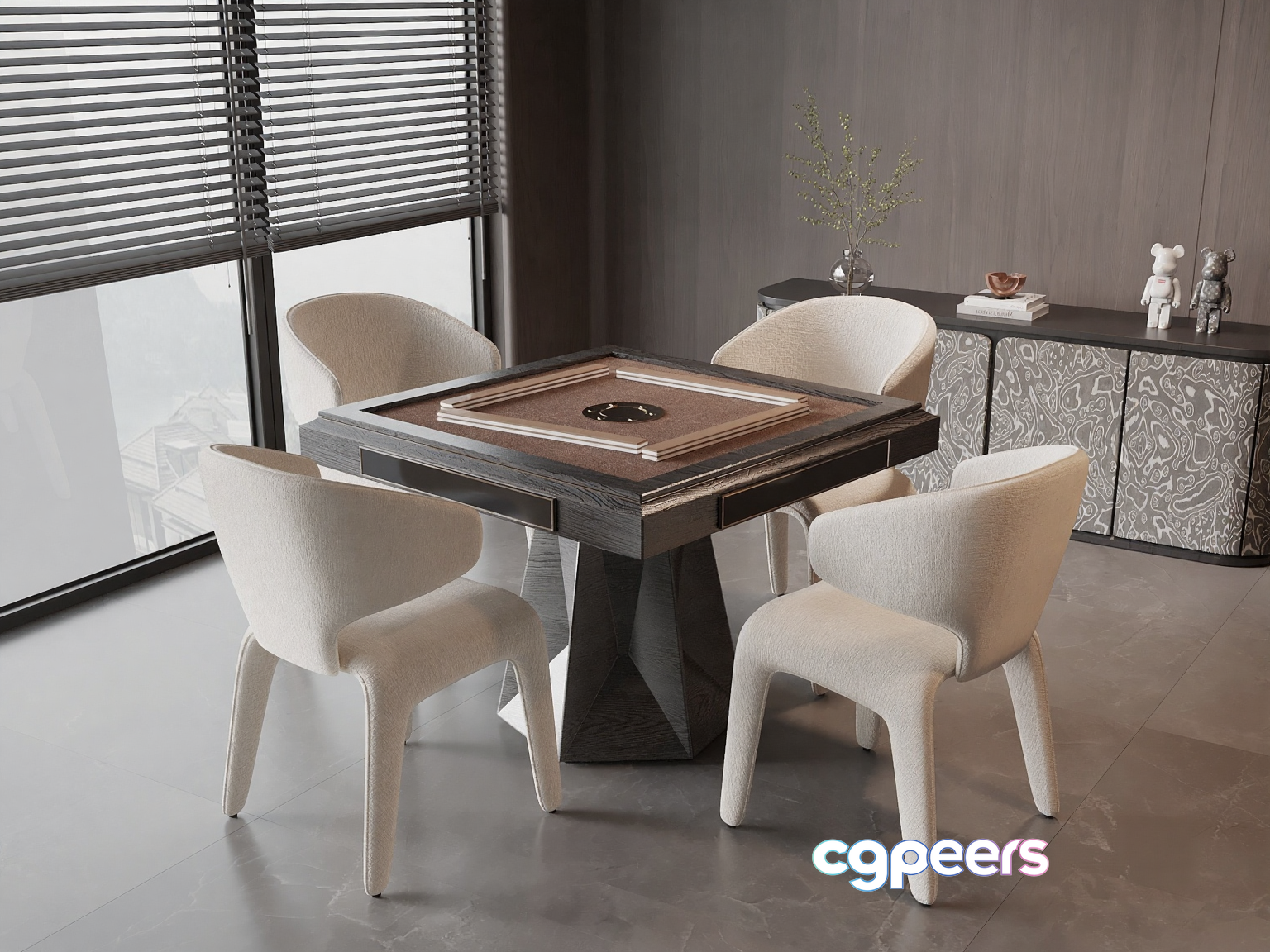 Modern Dining Room 3D Model - 10528 - VRAY Render Modern Dining Room 3D Model - 10528 - VRAY Render