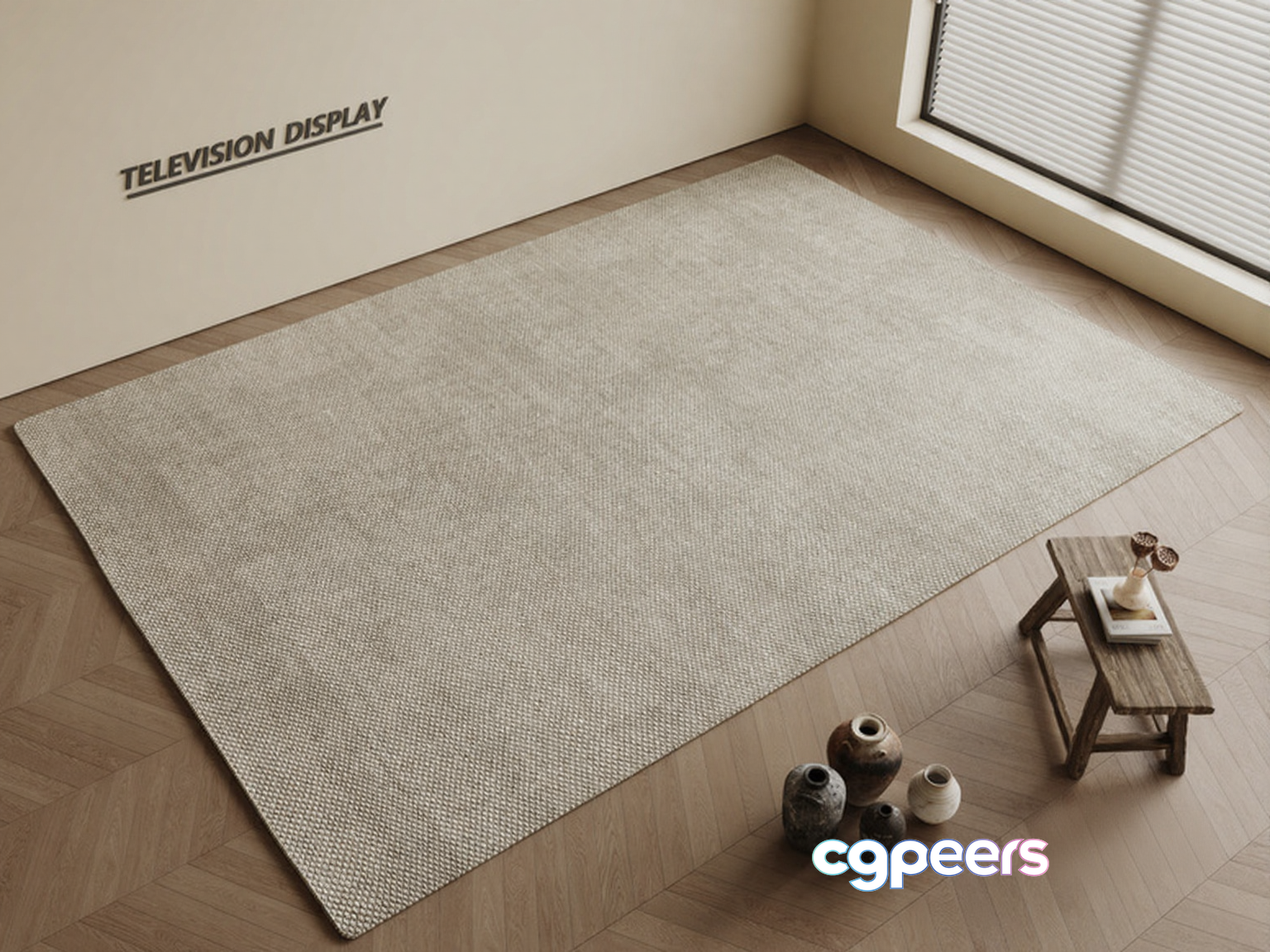 A Beige Rug 3D Model - 11004 - CORONA Render A Beige Rug 3D Model - 11004 - CORONA Render