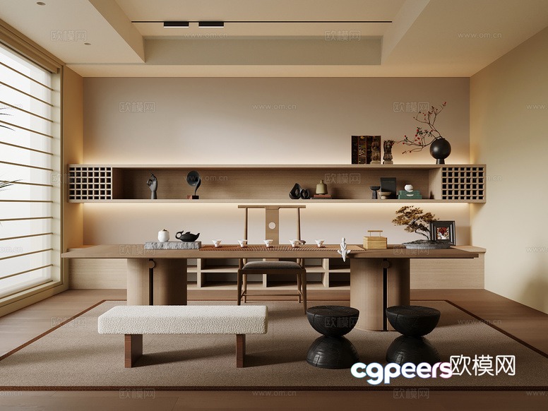 Traditional Japanese Dining Room 3D Model - 16734 - VRAY Render