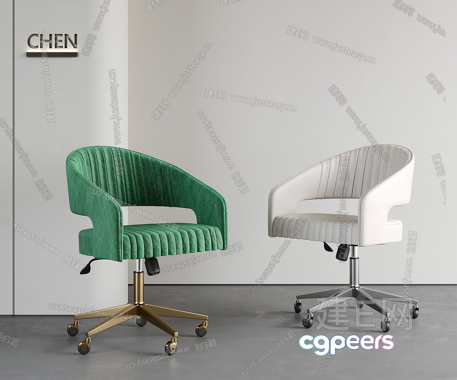 Modern Office Chairs 3D Model - 9789 - VRAY Render