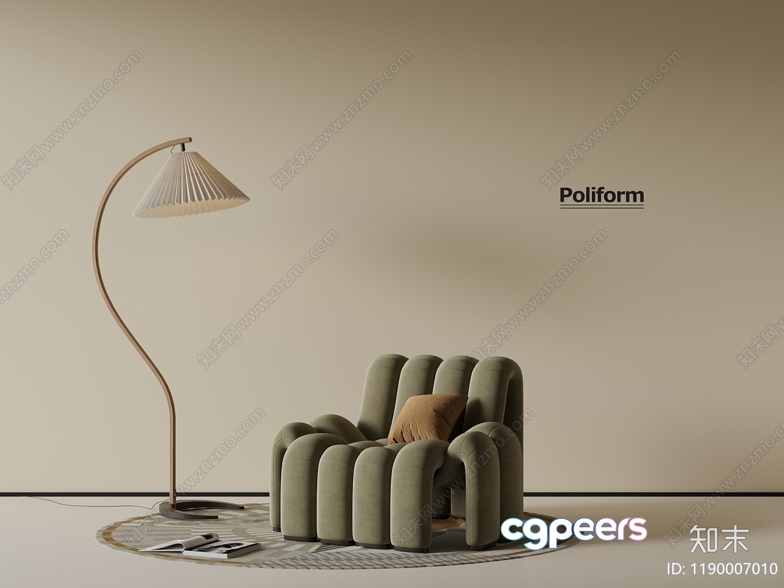 Modern Living Room 3D Model - 8278 - VRAY Render