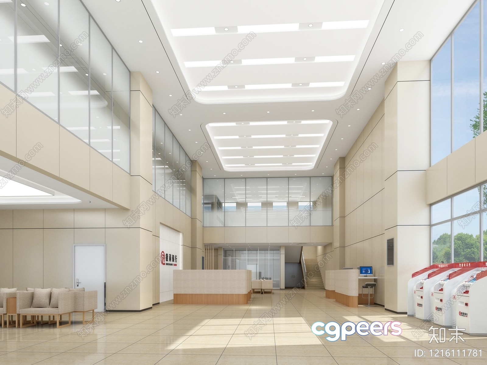 Modern Office Lobby 3D Model - 14500 - VRAY Render Modern Office Lobby 3D Model - 14500 - VRAY Render