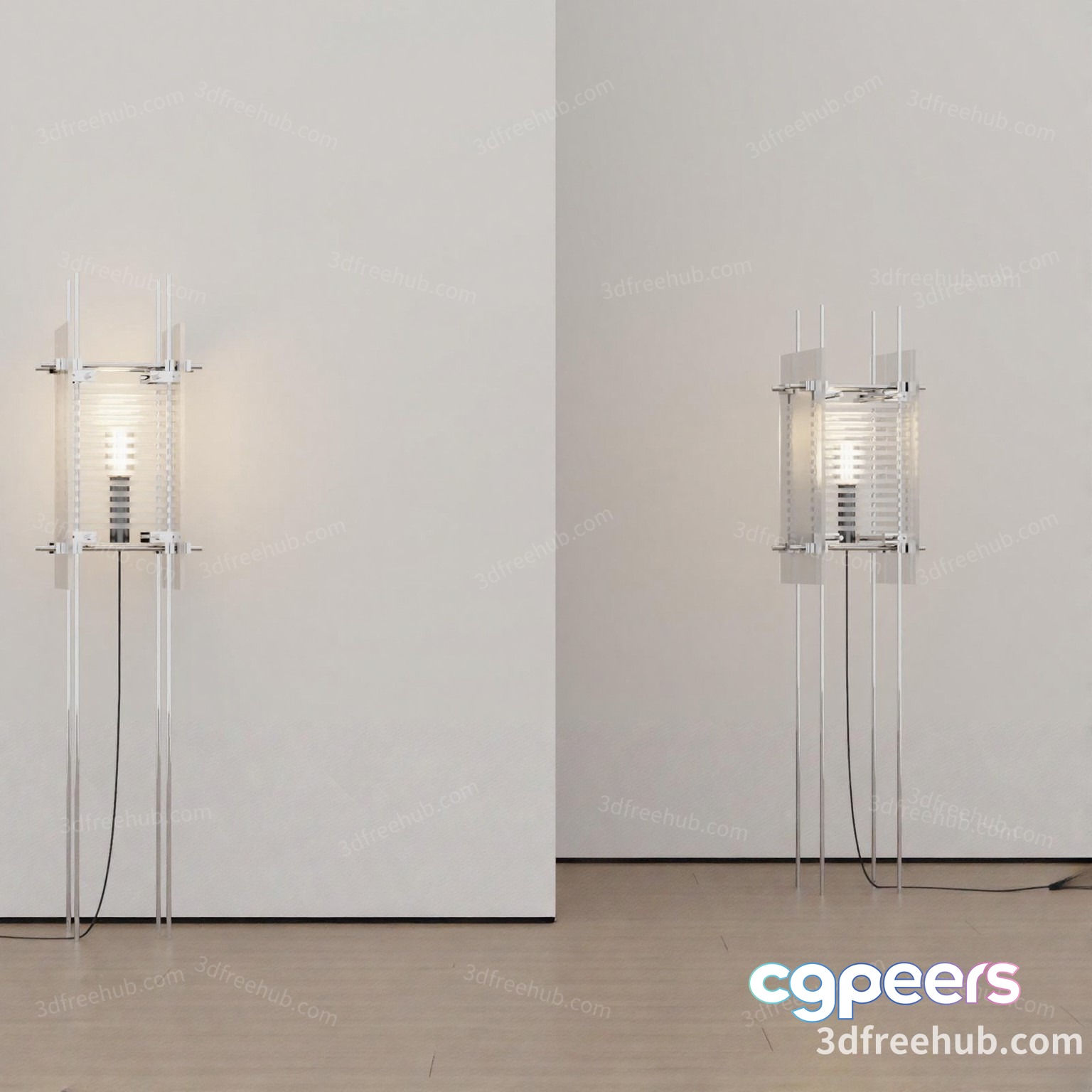 Modern Floor Lamps 3D Model - 18509 - VRAY Render