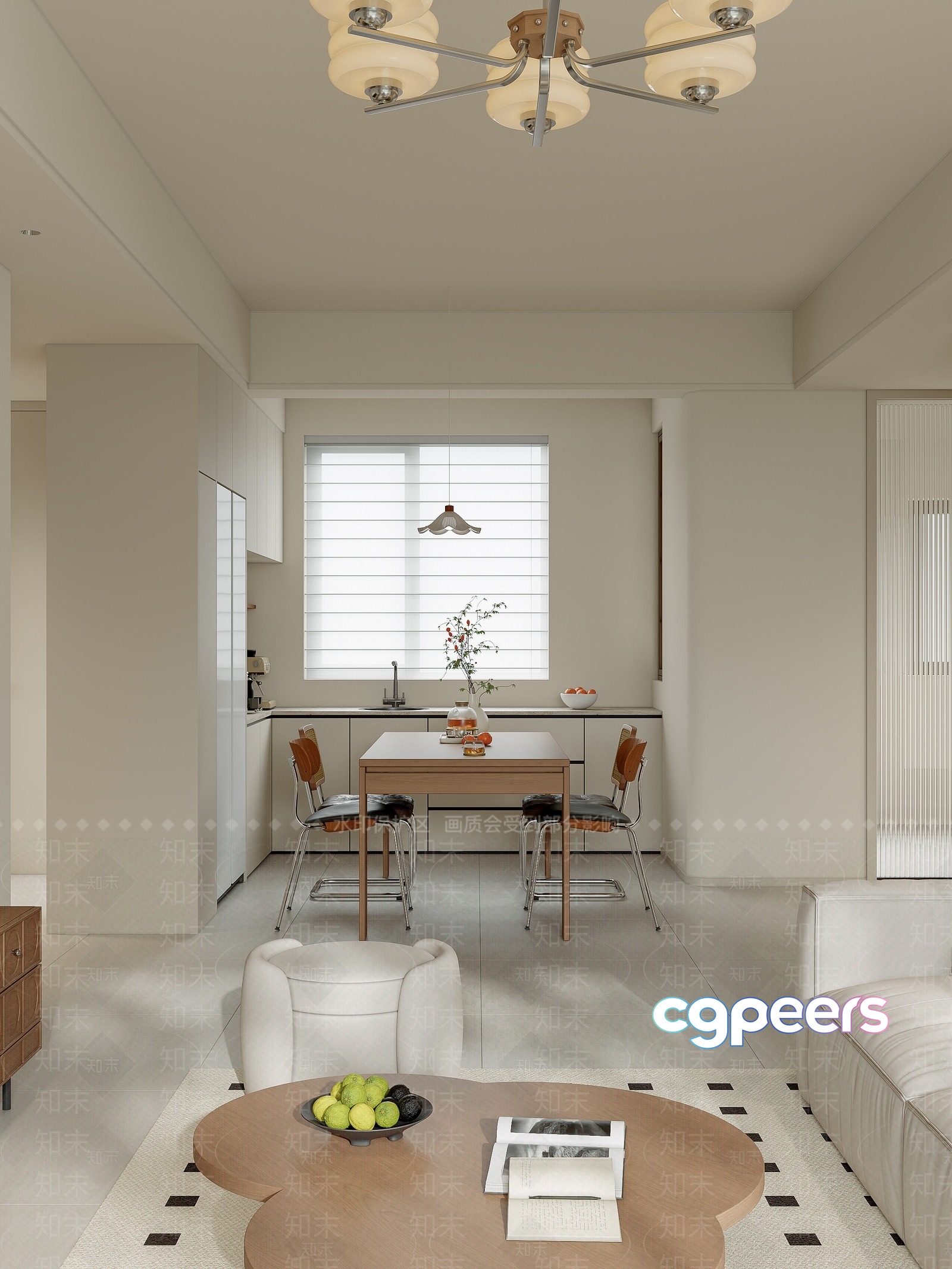 Modern Living Room 3D Model - 20131 - VRAY Render