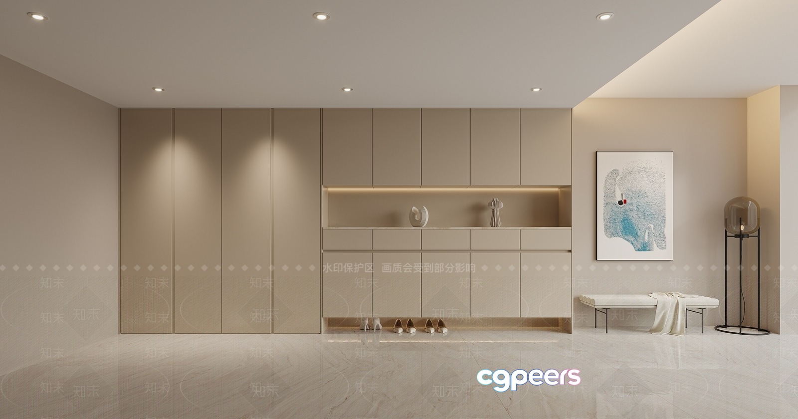 Modern Minimalist Room 3D Model - 6501 - VRAY Render Modern Minimalist Room 3D Model - 6501 - VRAY Render